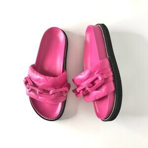 Louis Vuitton Calfskin Embossed Monogram Sunset Flat Comfort Mule 36.5